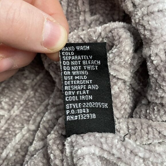 Cliche Chenille Sweater Cropped Size XS Cable Women's Pullover High Low Soft - Picture 7 of 7